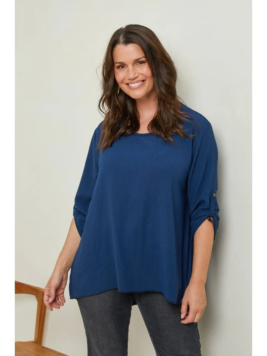 Zdjęcie produktu Curvy Lady Bluzka w kolorze granatowym rozmiar: 48/50