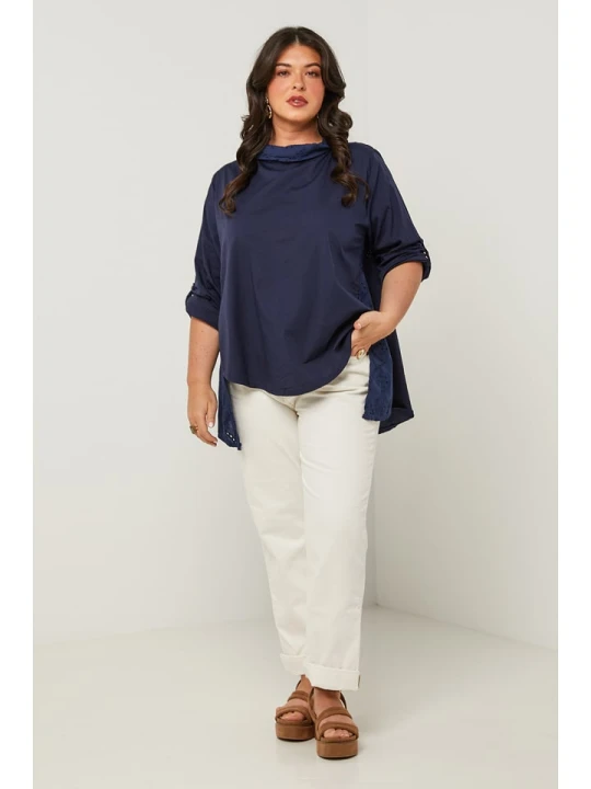 Zdjęcie produktu Curvy Lady Bluzka w kolorze granatowym rozmiar: 48/50