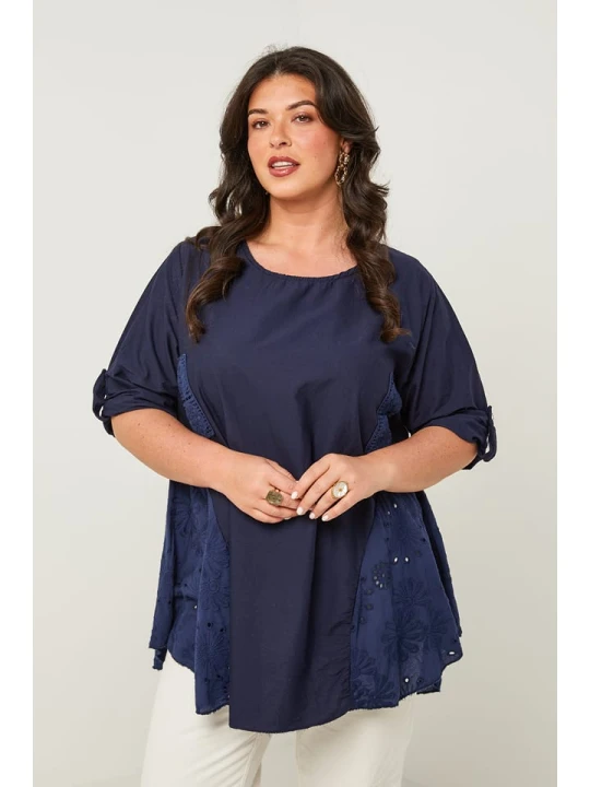 Zdjęcie produktu Curvy Lady Bluzka w kolorze granatowym rozmiar: 48/50