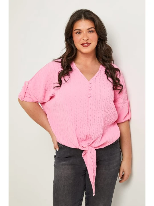 Zdjęcie produktu Curvy Lady Bluzka w kolorze jasnoróżowym rozmiar: 44/46