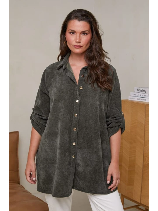 Zdjęcie produktu Curvy Lady Bluzka w kolorze khaki rozmiar: 40/42