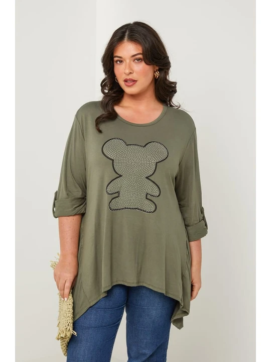 Zdjęcie produktu Curvy Lady Bluzka w kolorze khaki rozmiar: 40/42