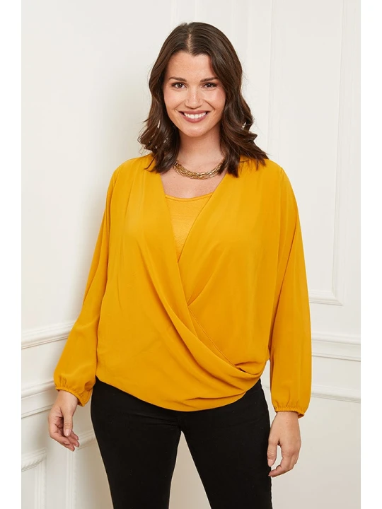 Zdjęcie produktu Curvy Lady Bluzka w kolorze musztardowym rozmiar: 48/50