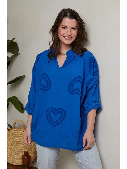 Zdjęcie produktu Curvy Lady Bluzka w kolorze niebieskim rozmiar: 40/42