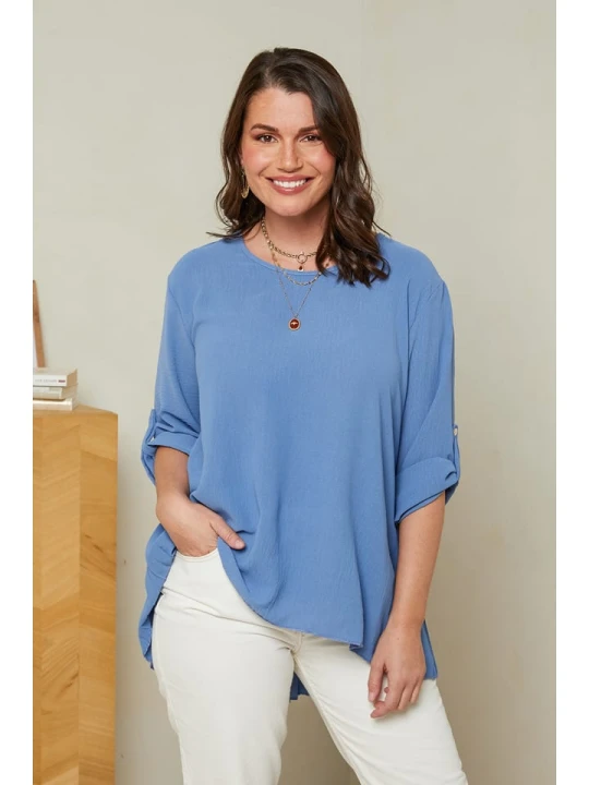 Zdjęcie produktu Curvy Lady Bluzka w kolorze niebieskim rozmiar: 44/46