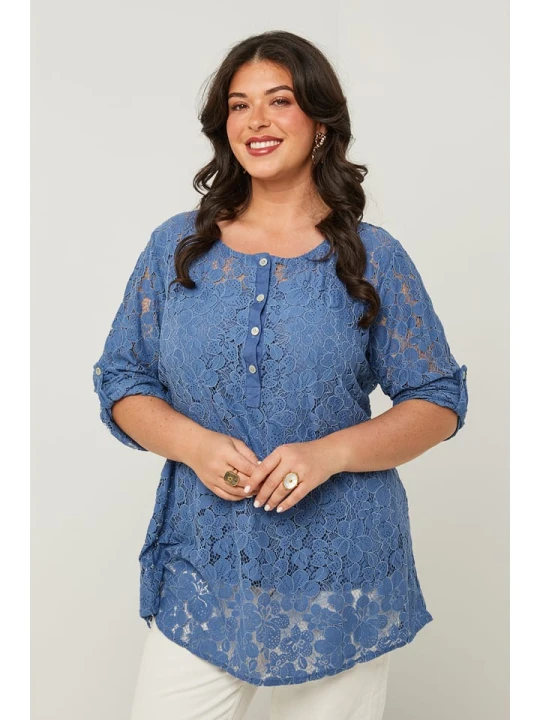 Zdjęcie produktu Curvy Lady Bluzka w kolorze niebieskim rozmiar: 48/50