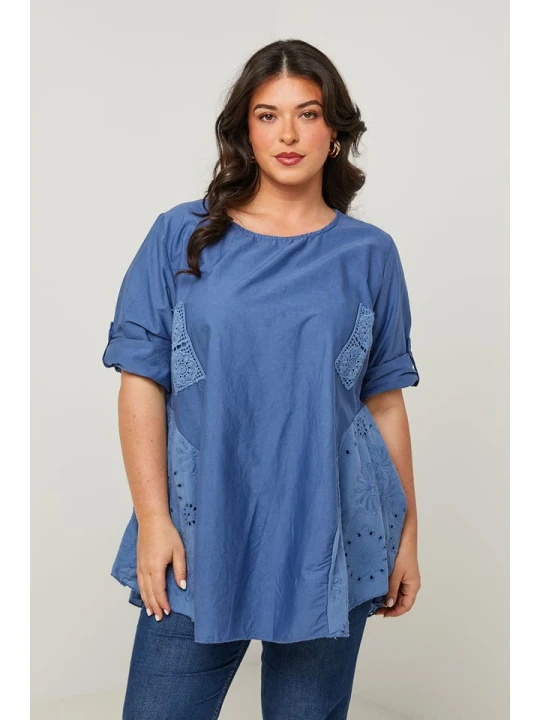 Zdjęcie produktu Curvy Lady Bluzka w kolorze niebieskim rozmiar: 40/42