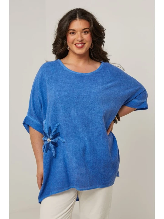 Zdjęcie produktu Curvy Lady Bluzka w kolorze niebieskim rozmiar: 44 / 46