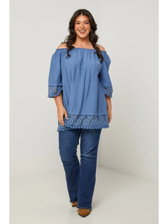 Zdjęcie produktu Curvy Lady Bluzka w kolorze niebieskim rozmiar: 48/50