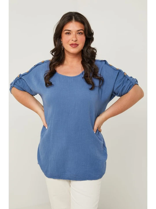 Zdjęcie produktu Curvy Lady Bluzka w kolorze niebieskim rozmiar: 48/50