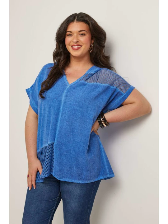 Zdjęcie produktu Curvy Lady Bluzka w kolorze niebieskim rozmiar: 48/50