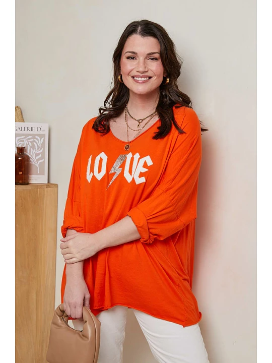 Zdjęcie produktu Curvy Lady Bluzka w kolorze pomarańczowym rozmiar: 44/46