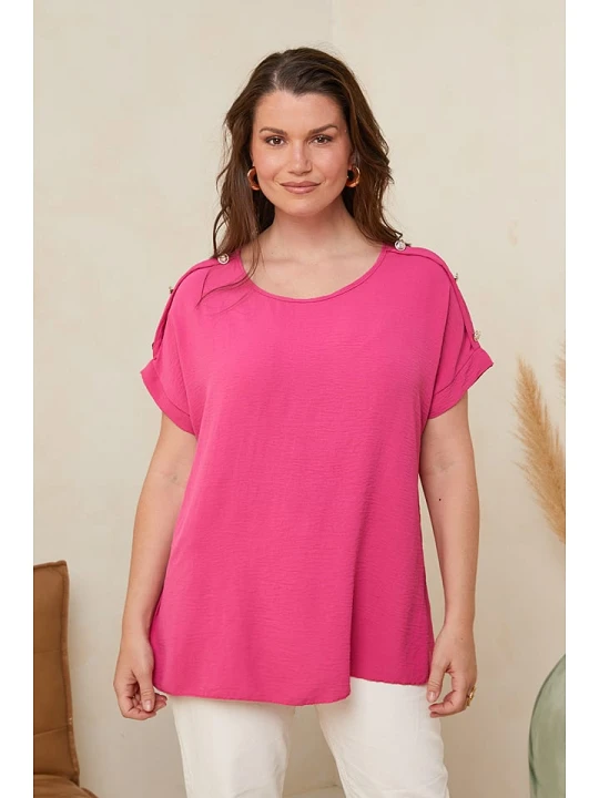 Zdjęcie produktu Curvy Lady Bluzka w kolorze różowym rozmiar: 44/46