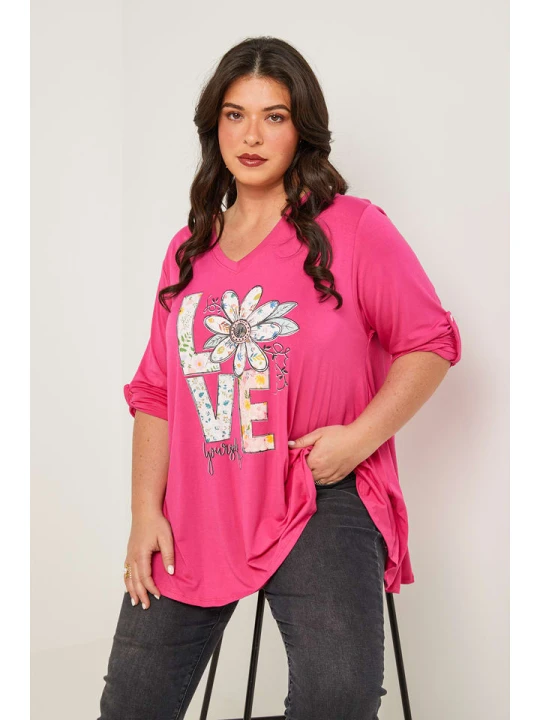 Zdjęcie produktu Curvy Lady Bluzka w kolorze różowym rozmiar: 40/42