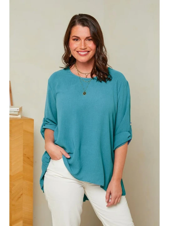 Zdjęcie produktu Curvy Lady Bluzka w kolorze turkusowym rozmiar: 40 / 42
