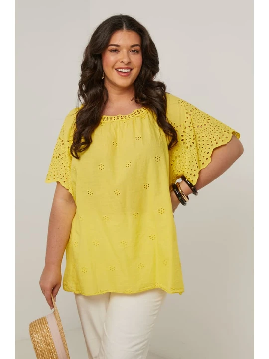 Zdjęcie produktu Curvy Lady Bluzka w kolorze żółtym rozmiar: 48/50