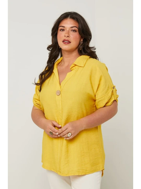 Zdjęcie produktu Curvy Lady Bluzka w kolorze żółtym rozmiar: 44/46
