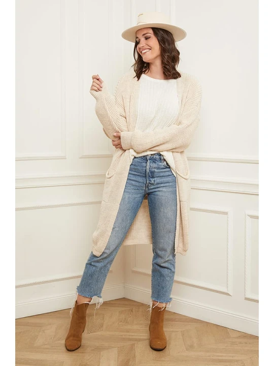 Zdjęcie produktu Curvy Lady Kardigan w kolorze kremowym rozmiar: 40 / 42