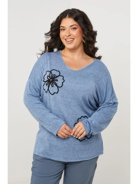 Zdjęcie produktu Curvy Lady Koszulka w kolorze błękitnym rozmiar: 44/46