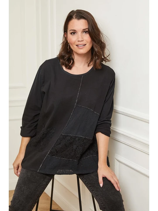 Zdjęcie produktu Curvy Lady Koszulka w kolorze czarnym rozmiar: 44 / 46