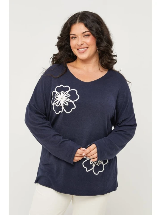 Zdjęcie produktu Curvy Lady Koszulka w kolorze granatowym rozmiar: 48/50