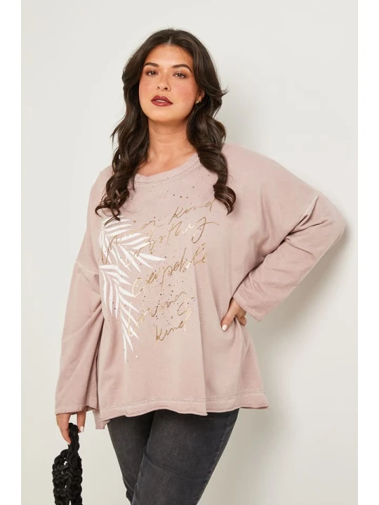 Zdjęcie produktu Curvy Lady Koszulka w kolorze jasnoróżowym rozmiar: 44/46