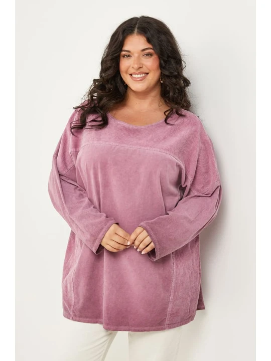 Zdjęcie produktu Curvy Lady Koszulka w kolorze jasnoróżowym rozmiar: 44 / 46