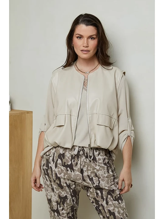 Zdjęcie produktu Curvy Lady Kurtka przejściowa w kolorze beżowym rozmiar: 48/50