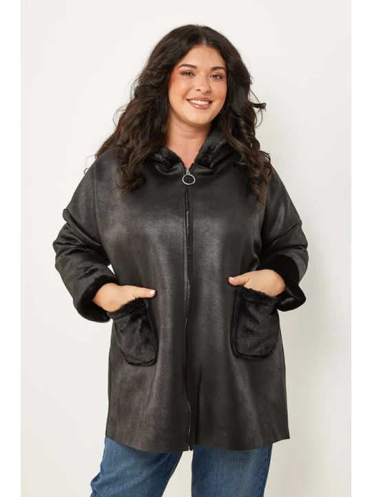 Zdjęcie produktu Curvy Lady Kurtka przejściowa w kolorze czarnym rozmiar: 44/46