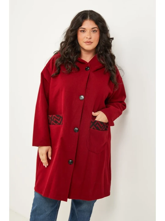 Zdjęcie produktu Curvy Lady Kurtka przejściowa w kolorze czerwonym rozmiar: 44 / 46