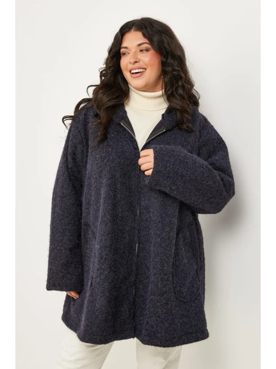 Zdjęcie produktu Curvy Lady Kurtka przejściowa w kolorze granatowym rozmiar: 44/46