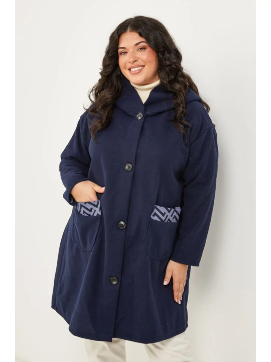 Zdjęcie produktu Curvy Lady Kurtka przejściowa w kolorze granatowym rozmiar: 48 / 50