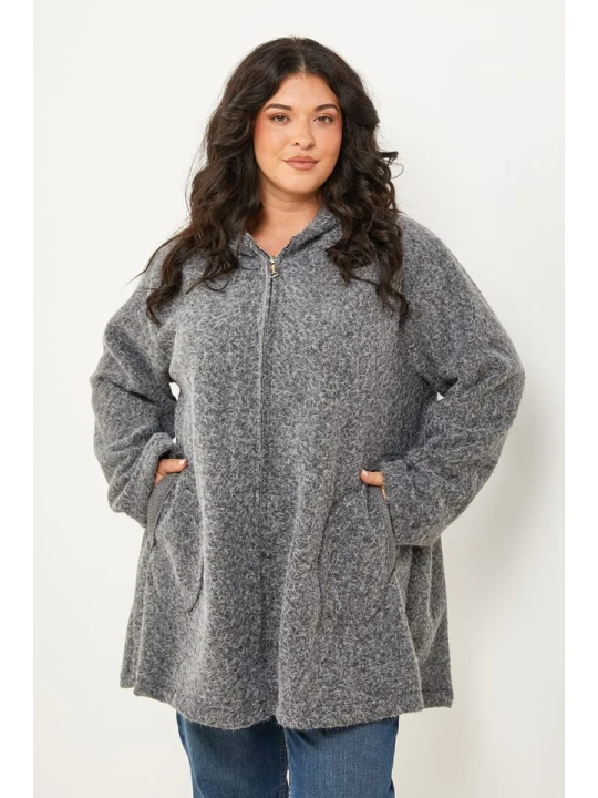 Zdjęcie produktu Curvy Lady Kurtka przejściowa w kolorze szarym rozmiar: 44/46