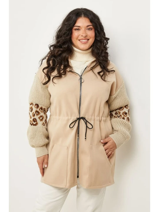 Zdjęcie produktu Curvy Lady Parka w kolorze beżowym rozmiar: 44/46