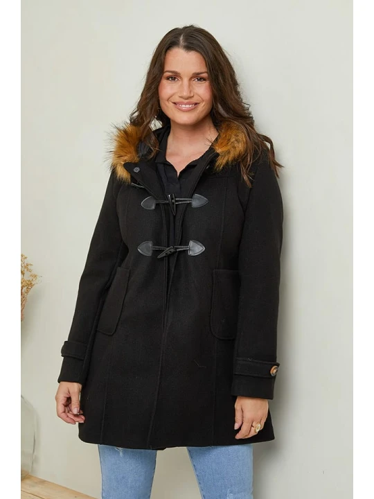 Zdjęcie produktu Curvy Lady Płaszcz przejściowy w kolorze czarnym rozmiar: 44/46