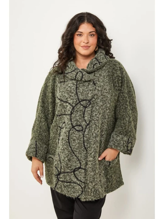 Zdjęcie produktu Curvy Lady Płaszcz przejściowy w kolorze khaki rozmiar: 44/46