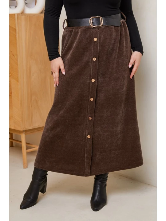 Zdjęcie produktu Curvy Lady Spódnica w kolorze brązowym rozmiar: 40 / 42