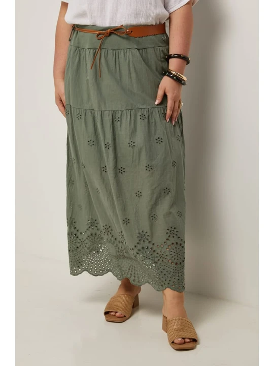 Zdjęcie produktu Curvy Lady Spódnica w kolorze khaki rozmiar: 48 / 50