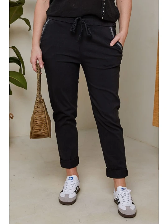 Zdjęcie produktu Curvy Lady Spodnie w kolorze czarnym rozmiar: 44/46