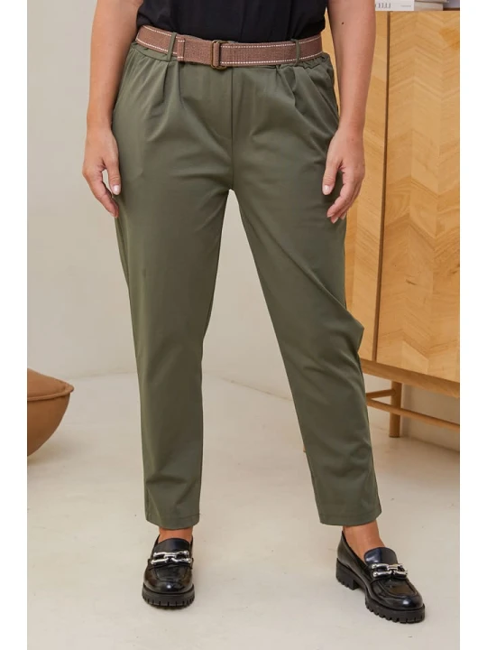 Zdjęcie produktu Curvy Lady Spodnie w kolorze khaki rozmiar: 48 / 50