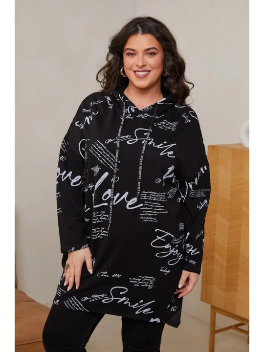 Zdjęcie produktu Curvy Lady Sukienka dresowa w kolorze czarnym rozmiar: 48/50