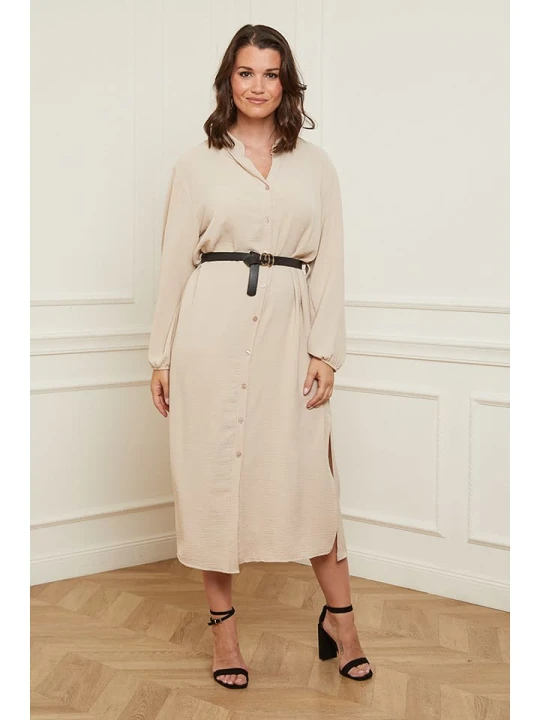 Zdjęcie produktu Curvy Lady Sukienka w kolorze beżowym rozmiar: 44 / 46