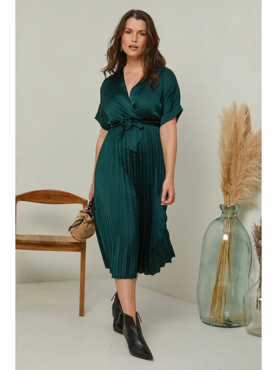 Zdjęcie produktu Curvy Lady Sukienka w kolorze ciemnozielonym rozmiar: 40/42