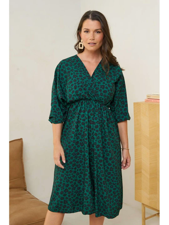 Zdjęcie produktu Curvy Lady Sukienka w kolorze ciemnozielonym rozmiar: 40 / 42