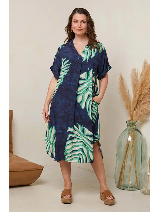 Zdjęcie produktu Curvy Lady Sukienka w kolorze granatowo-turkusowym rozmiar: 40/42