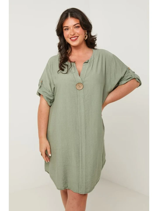 Zdjęcie produktu Curvy Lady Sukienka w kolorze khaki rozmiar: 44/46