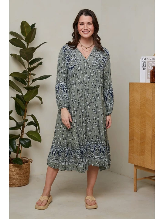 Zdjęcie produktu Curvy Lady Sukienka w kolorze khaki rozmiar: 44/46