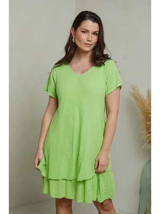 Zdjęcie produktu Curvy Lady Sukienka w kolorze limonkowym rozmiar: 44/46