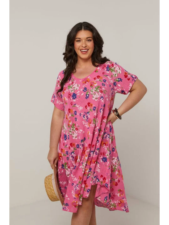 Zdjęcie produktu Curvy Lady Sukienka w kolorze różowym rozmiar: 48/50
