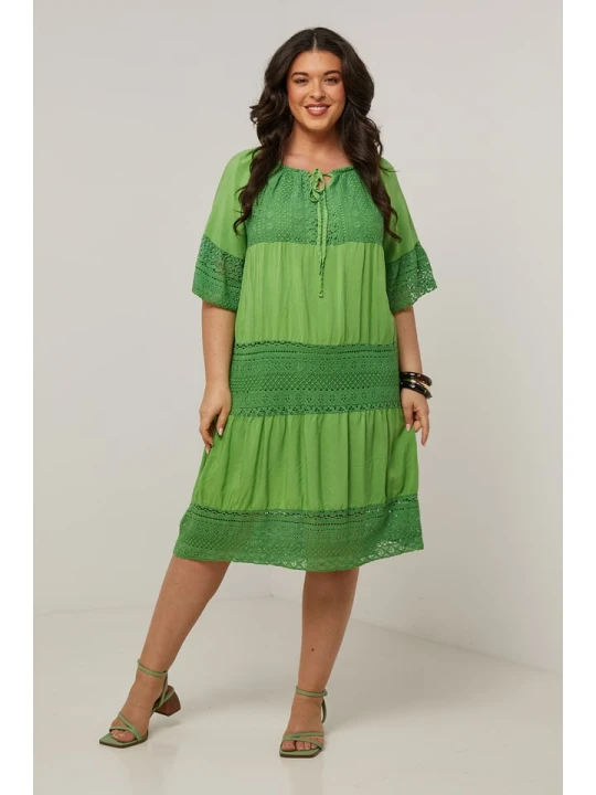 Zdjęcie produktu Curvy Lady Sukienka w kolorze zielonym rozmiar: 48/50